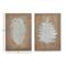 20" Brown Wood Contemporary Floral Wall Decor, 2ct.